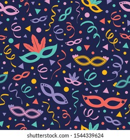 Colorful wallpaper with texture for Carnival Party. Vector