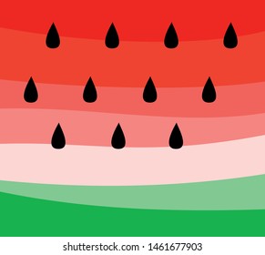 Colorful wallpaper vector. Pattern with watermelon. 