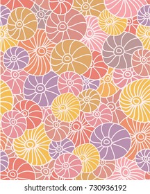 colorful warm shades abstract vector seamless pattern