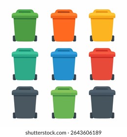 Guía de residuos coloridos: separa la basura de forma inteligente por tipo para un mundo más limpio.