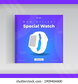 Colorful Watch Brand Product Social Media Post Banner 