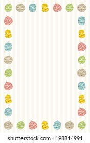 colorful water balloon frame / vector illustration