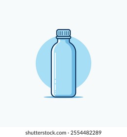 Colorful Water Bottle Vector Art Illustrator Desing