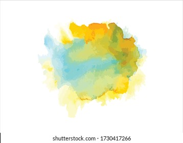 colorful water color paint on white background