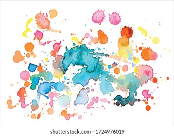 colorful water color paint stroke background vector