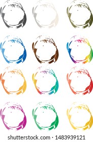Colorful water color And white background