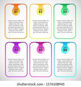 colorful water drop infographic for business or other, can also be for banners.

