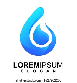 colorful water drop logo design premium vector
