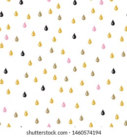 Colorful Water drop seamless pattern. Vector background. Seamless rain drops pattern background