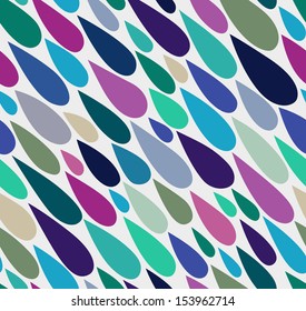 Colorful water drop seamless pattern.