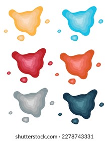 colorful water droplets 6 bright colors
