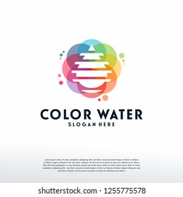 Colorful Water Dropplet logo vector, Water logo designs template, design concept, logo, logotype element for template