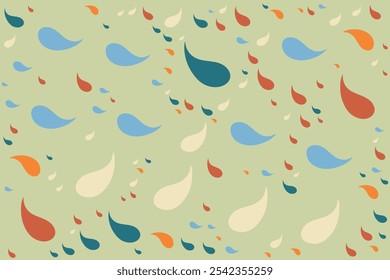colorful water drops seamless pattern