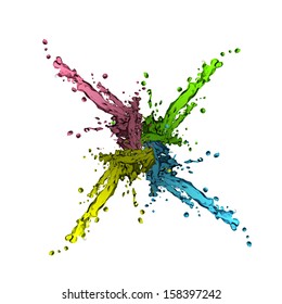 Colorful water splash. Vector design