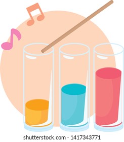 water xylophone science experiment