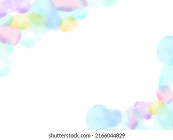 Colorful Watercolor Abstract Framed Background