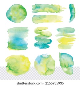 Colorful watercolor abstract splash isolated on white background