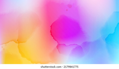 Colorful Watercolor Art Background in Vector. Wallpaper Design with Brush Paint Splashes. Bright Watercolor Illustration for Prints, Banners, Posters, Wall Art, Cover and Invitation Cards.