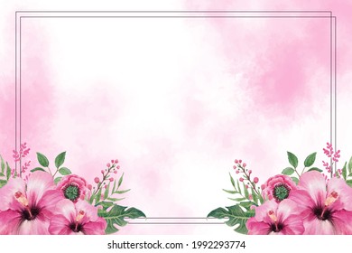 Colorful watercolor background with flowers. Style with a copy for text. The backdrop for greeting cards, sales, advertisements, invitations, posters, banners, and placards.