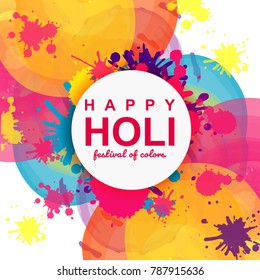 Colorful watercolor background for holi festival