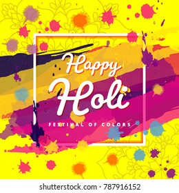 Colorful watercolor background for holi festival