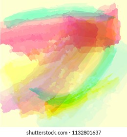 Colorful watercolor background. Vector
