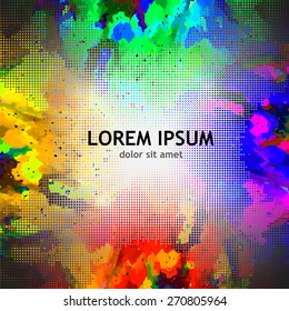 colorful watercolor background. Vector