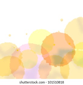 Colorful watercolor background vector made of splashes