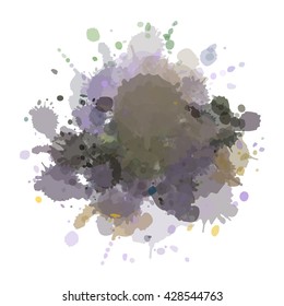 Colorful watercolor background. Watercolor vector texture, stains, splatter, splash.