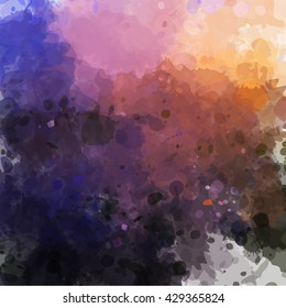 Colorful watercolor background. Watercolor vector texture, stains, splatter, splash.