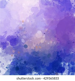 Colorful watercolor background. Watercolor vector texture, stains, splatter, splash.
