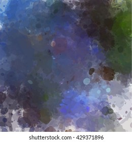 Colorful watercolor background. Watercolor vector texture, stains, splatter, splash.