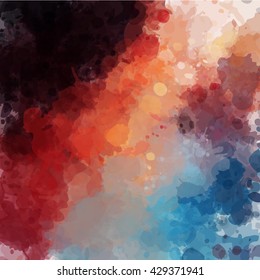 Colorful watercolor background. Watercolor vector texture, stains, splatter, splash.