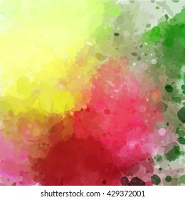 Colorful watercolor background. Watercolor vector texture, stains, splatter, splash.