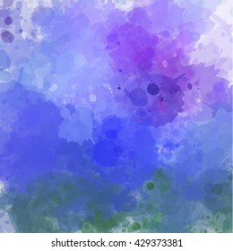 Colorful watercolor background. Watercolor vector texture, stains, splatter, splash.