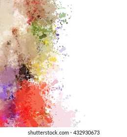 Colorful watercolor background. Watercolor vector texture, stains, splatter, splash.