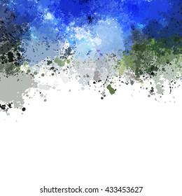 Colorful watercolor background. Watercolor vector texture, stains, splatter, splash.