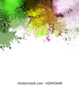 Colorful watercolor background. Watercolor vector texture, stains, splatter, splash.