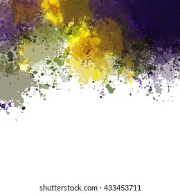 Colorful watercolor background. Watercolor vector texture, stains, splatter, splash.