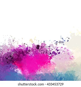 Colorful watercolor background. Watercolor vector texture, stains, splatter, splash.