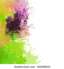 Colorful watercolor background. Watercolor vector texture, stains, splatter, splash.