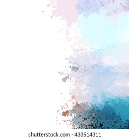 Colorful watercolor background. Watercolor vector texture, stains, splatter, splash.