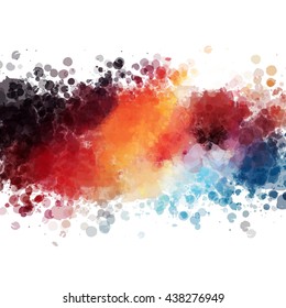 Colorful watercolor background. Watercolor vector texture, stains, splatter, splash.