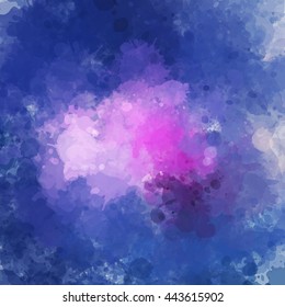 Colorful watercolor background. Watercolor vector texture, stains, splatter, splash.