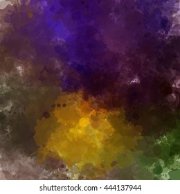 Colorful watercolor background. Watercolor vector texture, stains, splatter, splash.