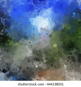 Colorful watercolor background. Watercolor vector texture, stains, splatter, splash.