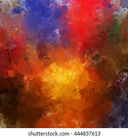 Colorful watercolor background. Watercolor vector texture, stains, splatter, splash.