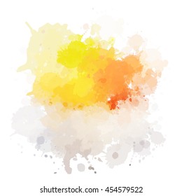 Colorful watercolor background. Watercolor vector texture, stains, splatter, splash.