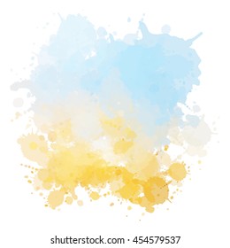 Fondo de acuarela colorido. Textura de Vector de acuarela, manchas, salpicaduras, salpicaduras.
