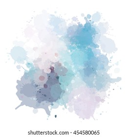 Colorful watercolor background. Watercolor vector texture, stains, splatter, splash.